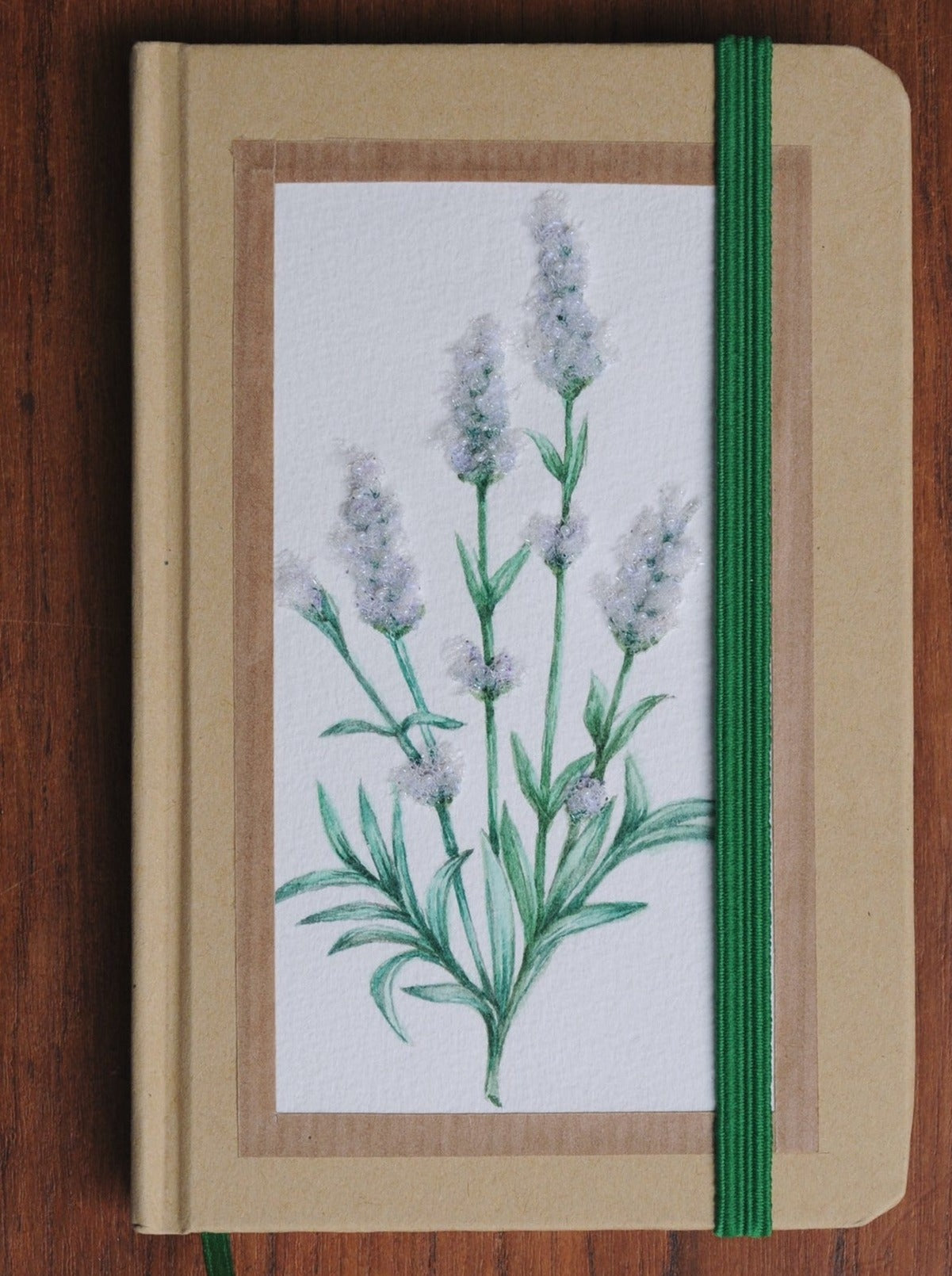 Carnet brodé ”Lupins La Demoiselle”