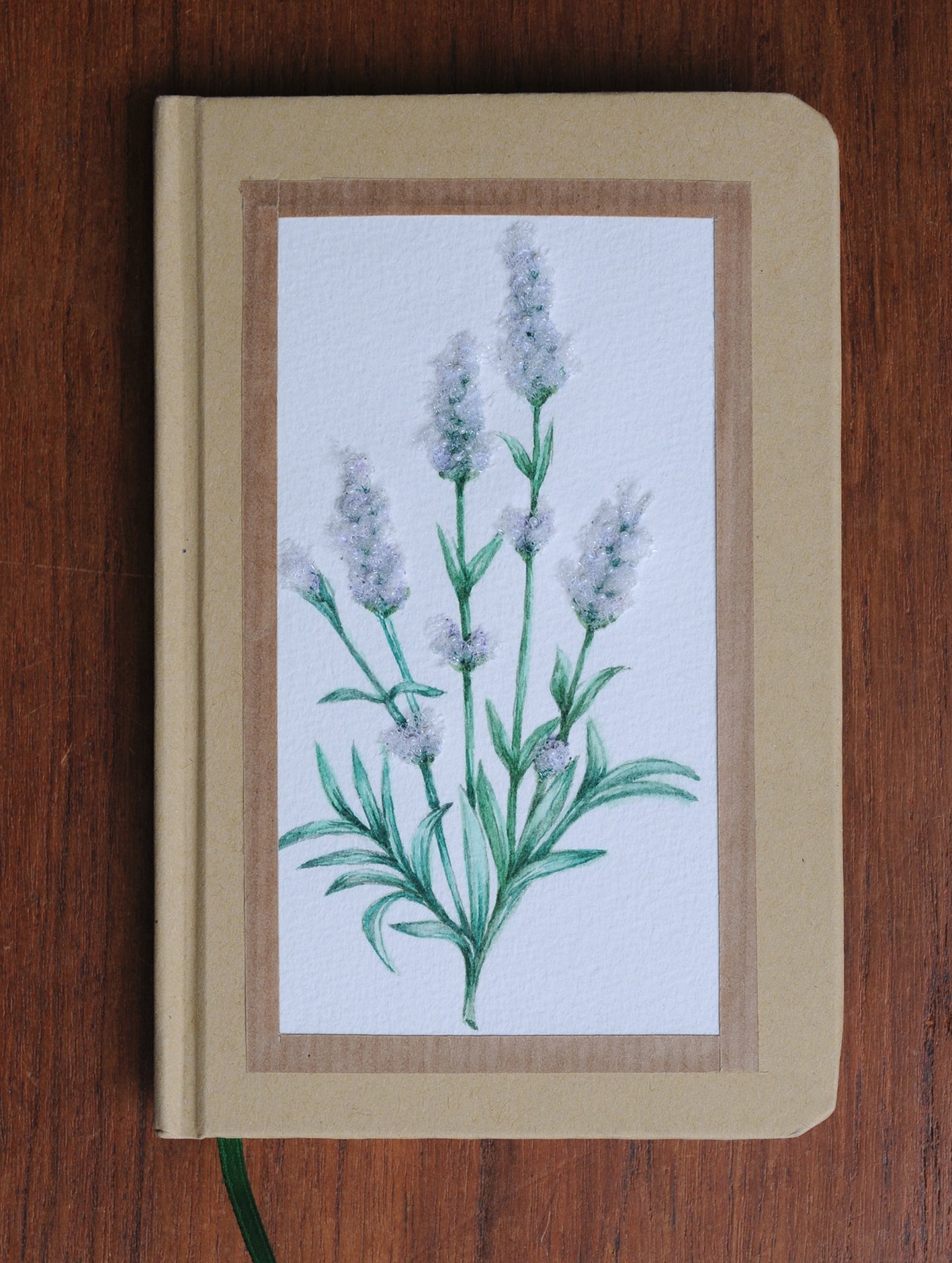 Carnet brodé ”Lupins La Demoiselle”