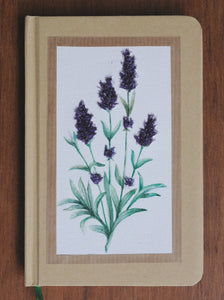 Carnet brodé ”Lupins d’Islande”