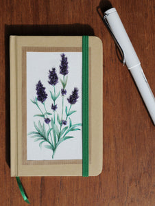 Carnet brodé ”Lupins d’Islande”