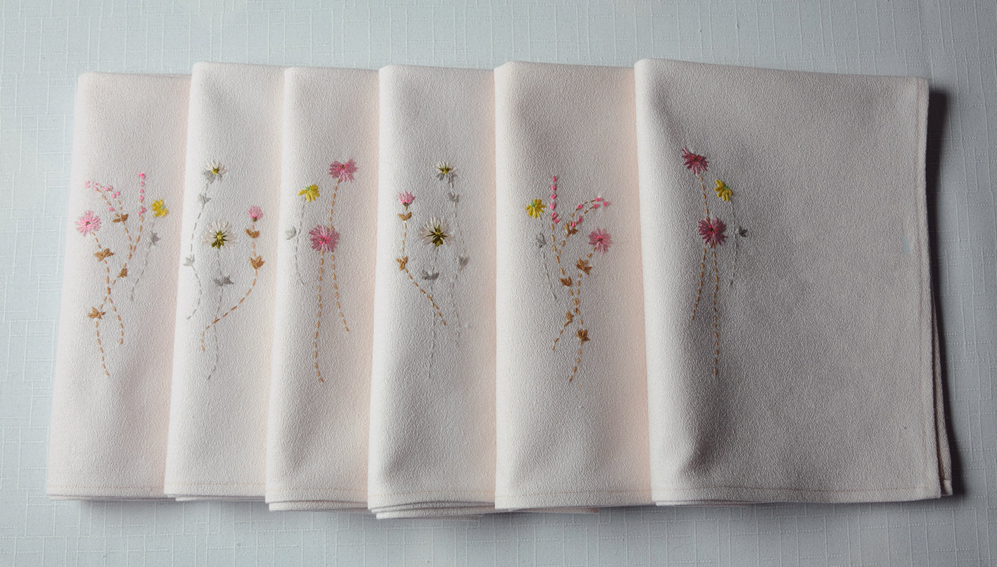 6 Serviettes "Fleurs des champs"