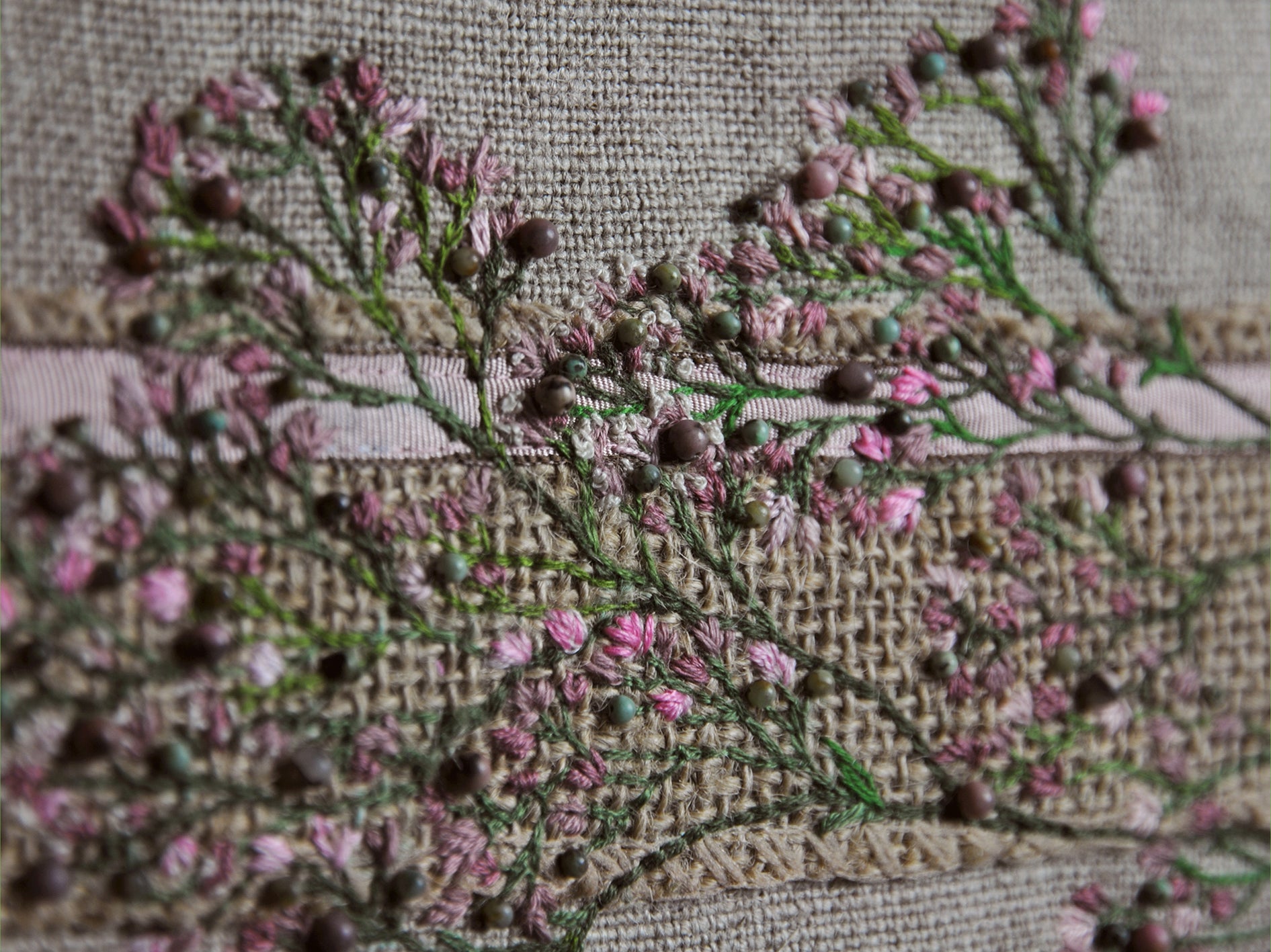 Centre de table ”Gypsophile rose”